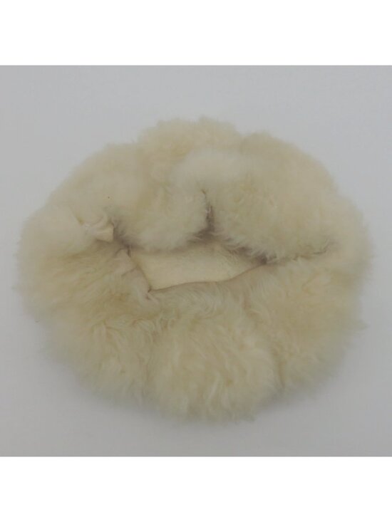 VTG Saks Fifth Avenue Tuscan Cream Lamb Shearling Fur Newsboy Hat Cap Italy Chic main image 11